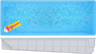 Бассейн композитный "Ксабия" 10,82х 4,08 х 1,3-1,84 м серия "Prime" -  Оборудование для бассейнов Екатеринбург Оборудование для бассейна