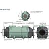 Теплообменник трубчатый 1055 кВт (при t=82°С), титан, вых.: 150 мм фланец -  Оборудование для бассейнов Екатеринбург Оборудование для бассейна