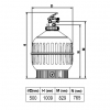ФИЛЬТР "CANTABRIC" Ø 500 ММ, 9 М3/Ч, С ВЕРХНИМ ПОДКЛЮЧЕНИЕМ, ЗАСЫПКА 0,4-0,5 М -  Оборудование для бассейнов Екатеринбург Оборудование для бассейна