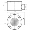 Донный слив под бетон Aquaviva 2'', AISI 304 (D165 мм) -  Оборудование для бассейнов Екатеринбург Оборудование для бассейна