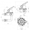 Вентиль "Idrania Magnum" с патрубком, соединение 2 1/2", конфигурация 3 -  Оборудование для бассейнов Екатеринбург Оборудование для бассейна