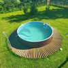 Чаша круглая для бассейна 400 х 140 см, 0.4/0.4mm Solid Blue -  Оборудование для бассейнов Екатеринбург Оборудование для бассейна