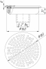 Водозабор с сетчатой крышкой &#216;160 (внутр. 2&#8243;) универсальный -  Оборудование для бассейнов Екатеринбург Оборудование для бассейна