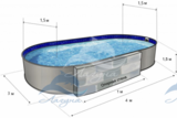 Бассейн ГИГАБАСС овальный вкапываемый 4х3х1,5 м каркасный морозоустойчивый -  Оборудование для бассейнов Екатеринбург Оборудование для бассейна