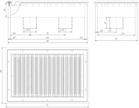 Водозабор прямоугольный (закладная+лицевая панель) 160 м³/час, плёнка -  Оборудование для бассейнов Екатеринбург Оборудование для бассейна
